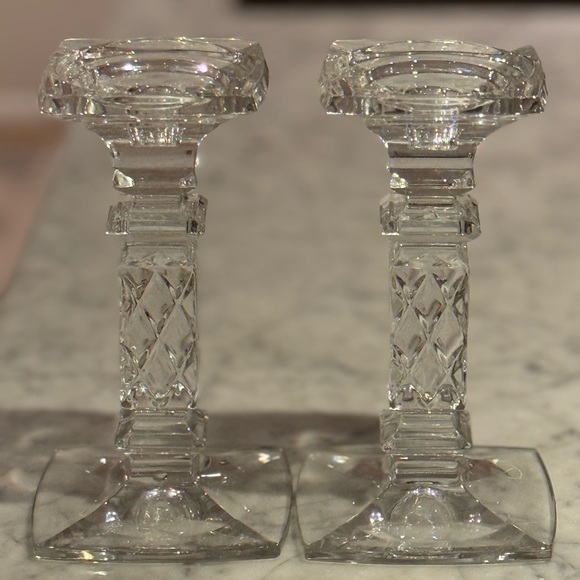 Waterford Elegant Crystal Candle Holders - Picture 1 of 4